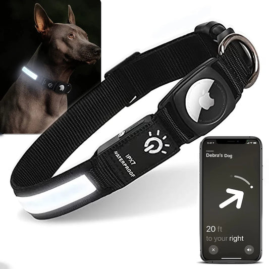 Airtag dog collar with GPS finder