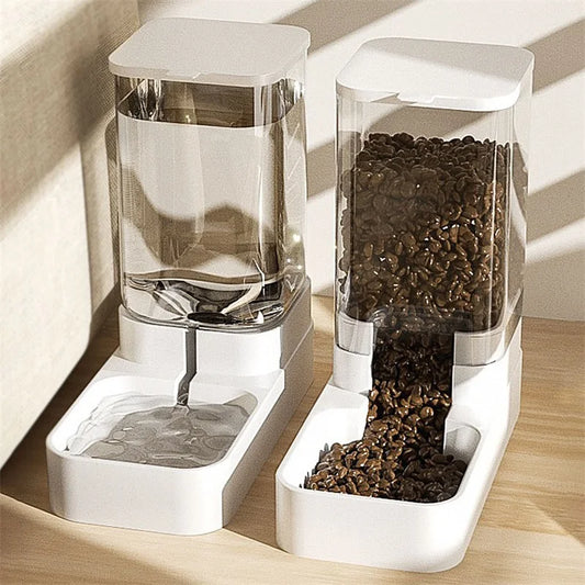 Pet water and food bucket feeder